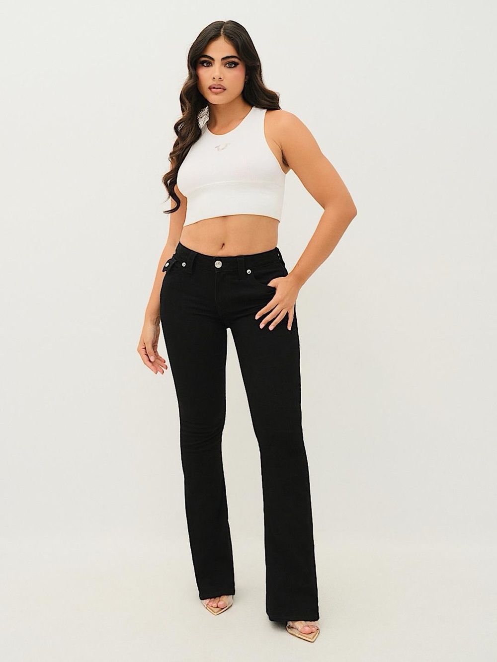 NEW True Religion Joey Mid Rise Flap Flare Jean 26